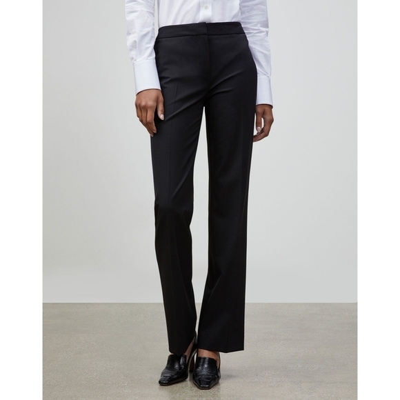 Lafayette 148 New York Contemporary Stretch Menswear Navy Pants Size 8 - Picture 1 of 9